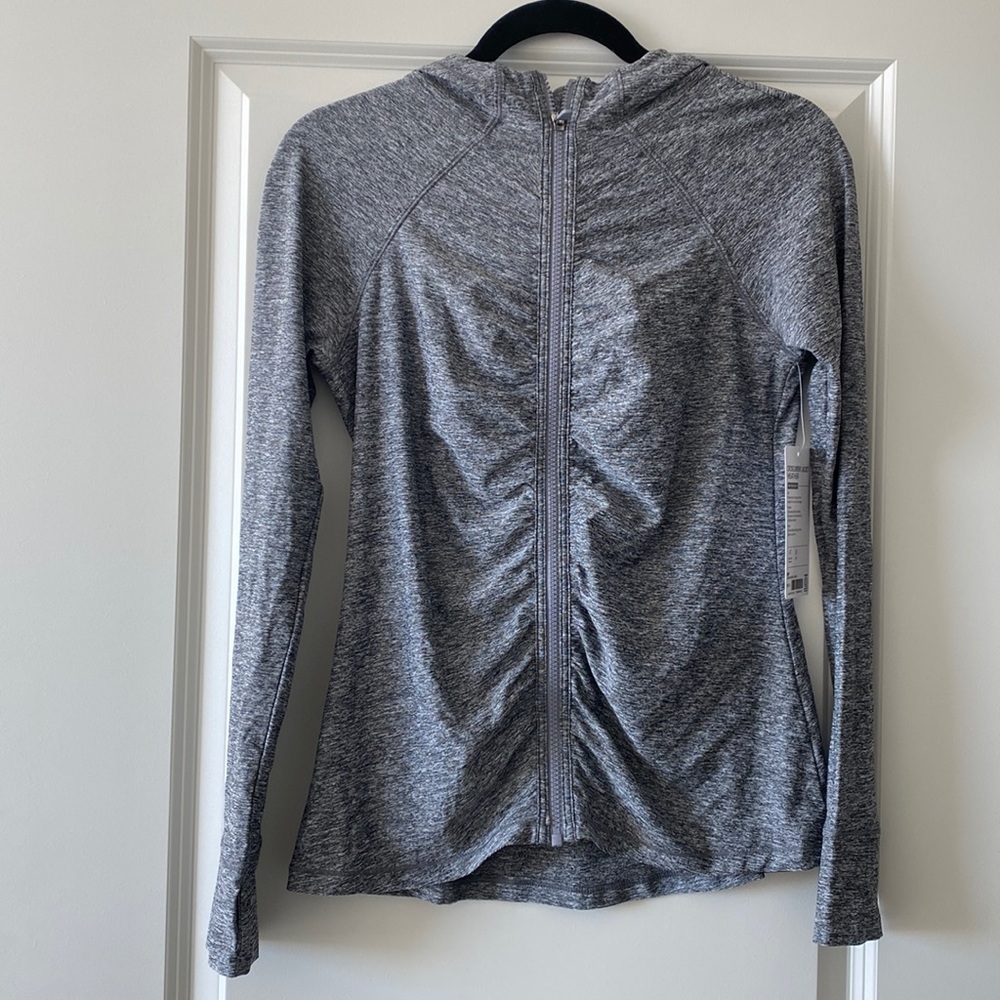 Athleta Women’s Zip-up Jacket, Size Small Petite, Heather Gray, NWT
